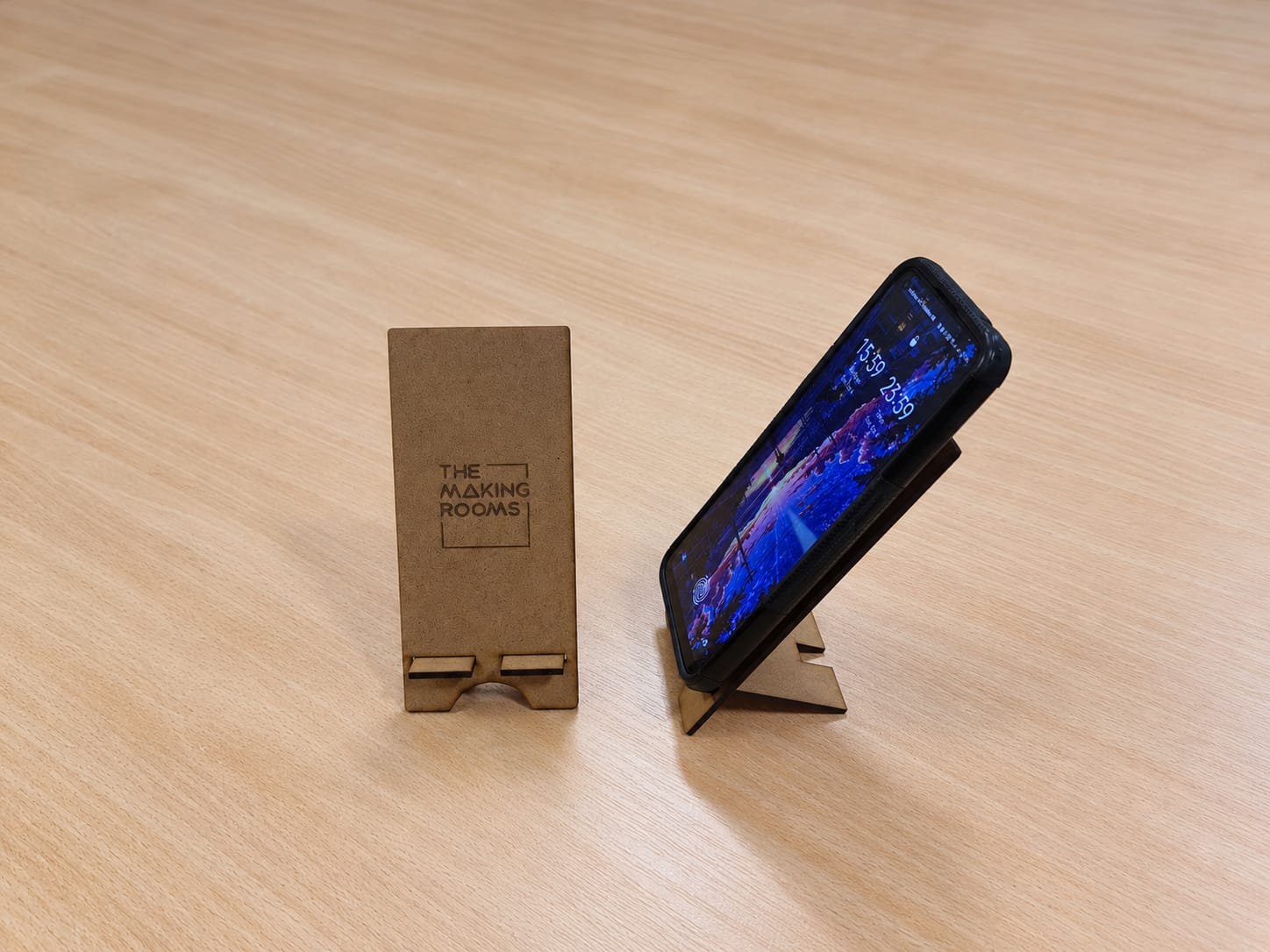 Laser cut your own phone holder