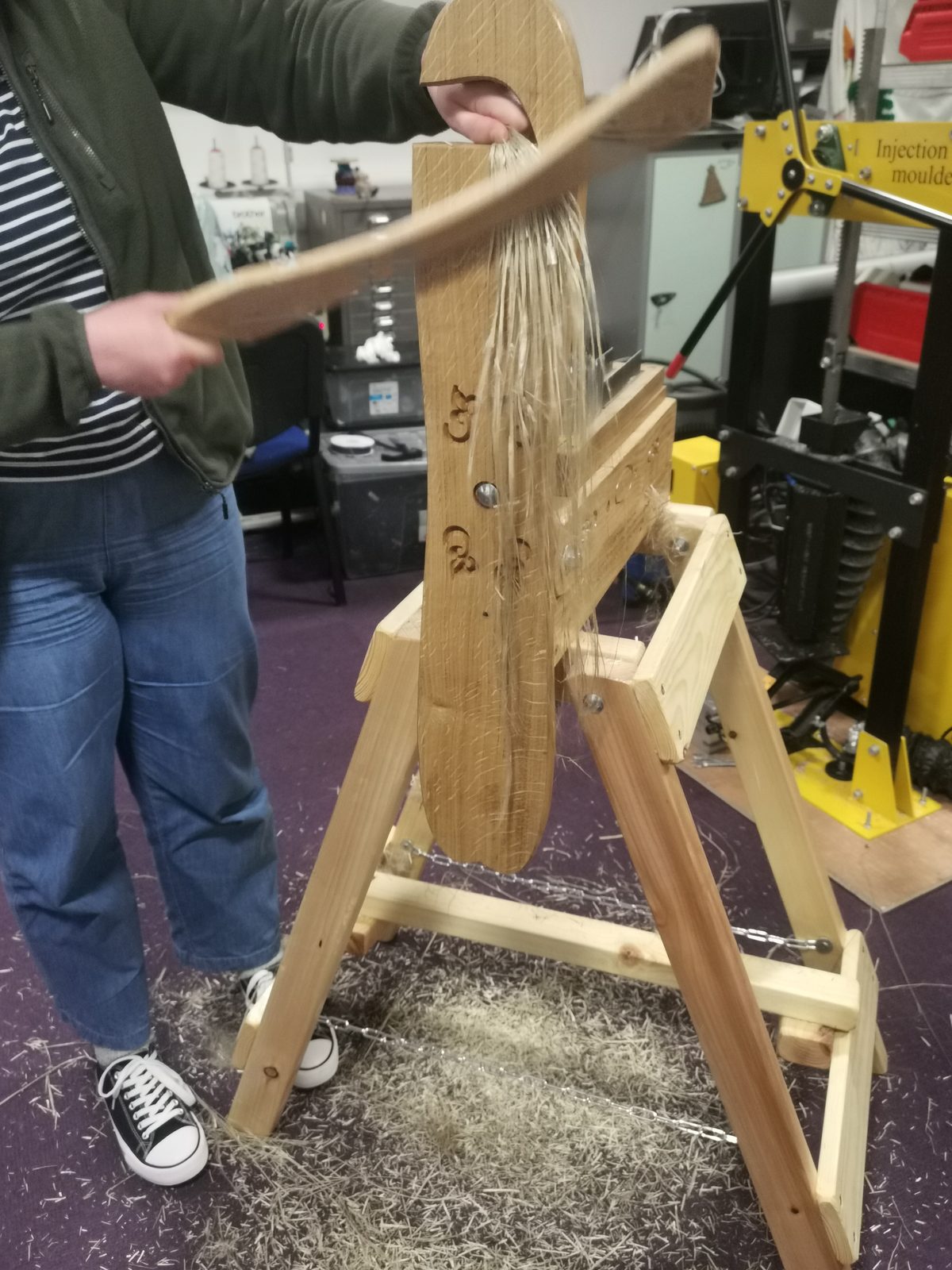 Flax Processing Workshop: Breaking, Scutching & Hackling